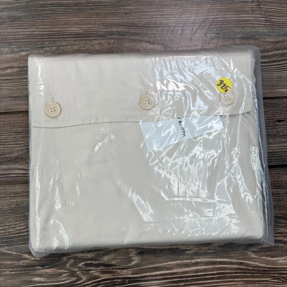Cozy Earth King Flat Sheet Oat Bamboo Viscose Luxury Cooling BTSKO725 NWT